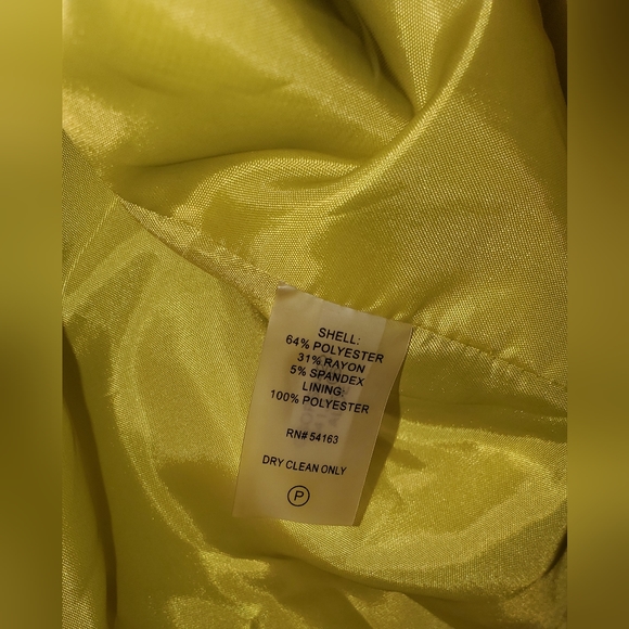 Calvin Klien Blazer in Chartreuse Green - Picture 3 of 7